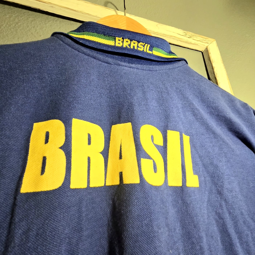 VINTAGE Rio 2011 CISM World Military Games Polo - Brasil Blue - Size M